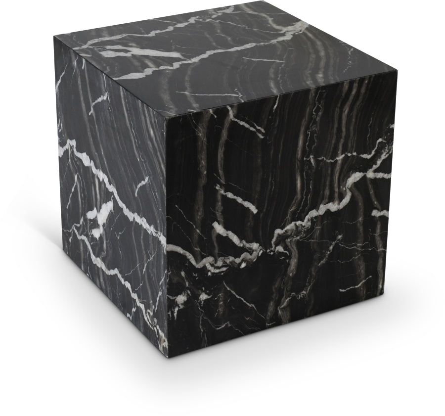 Bolzano Marble End Table - Black