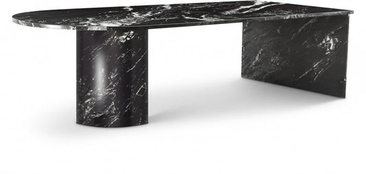 Salerno Genuine Marble Coffee Table - Black