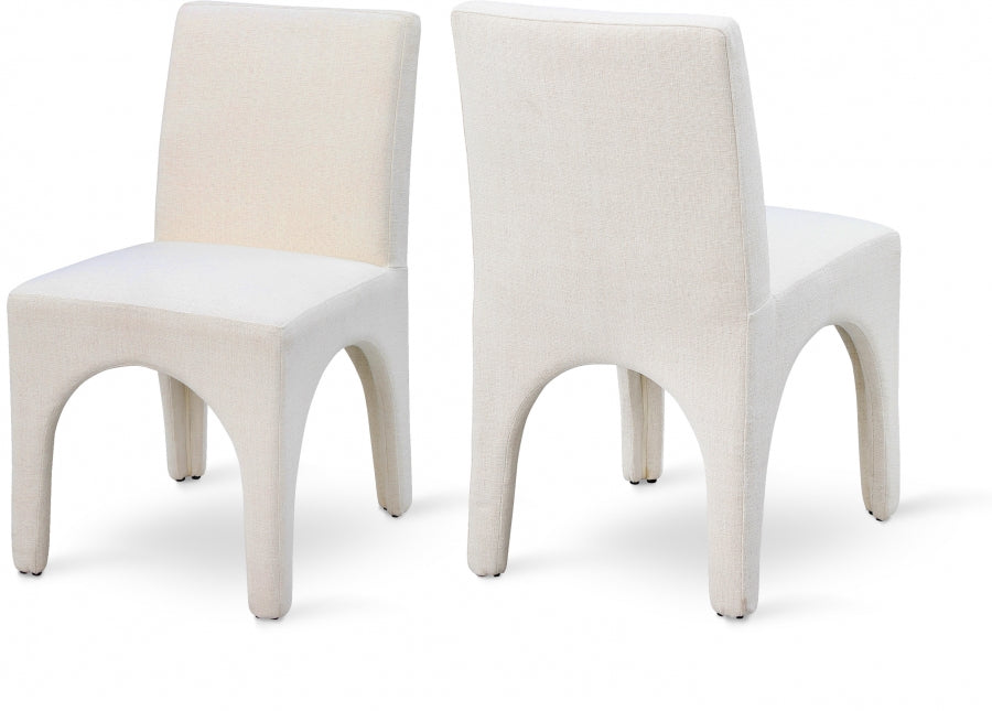 Gramercy Linen Textured Fabric Upholstered Dining Chair - Beige
