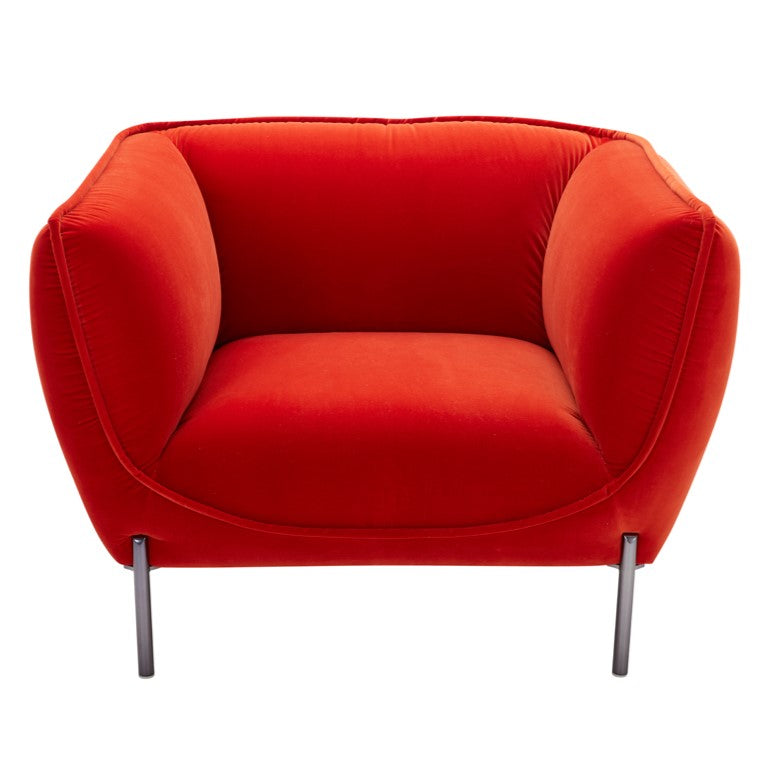 Loma Modern Red Velvet Chair