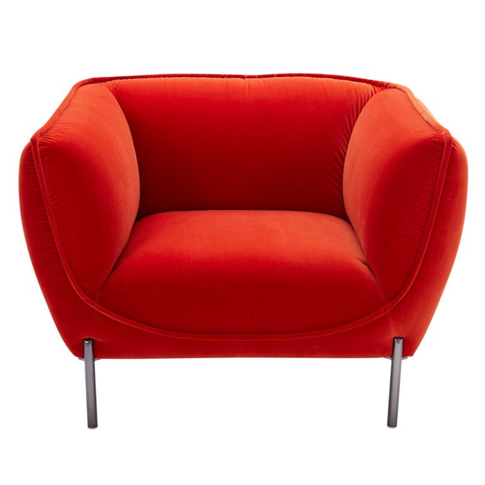 Loma Modern Red Velvet Chair
