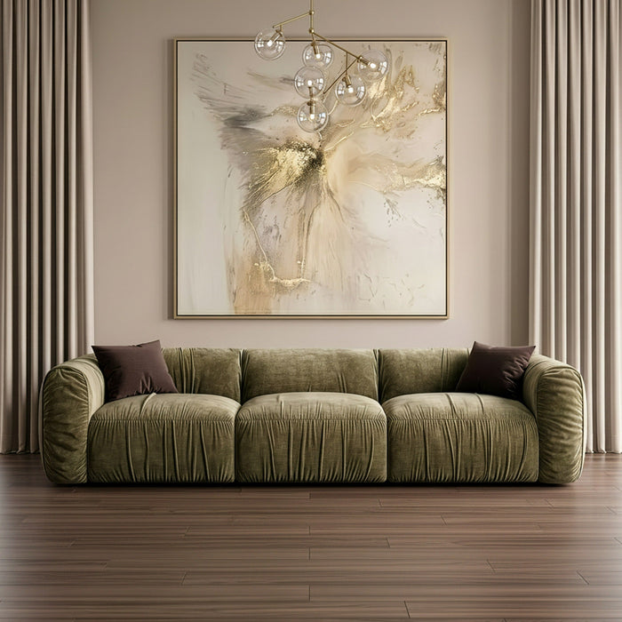 Siegal - Modern Olive Green Fabric Sofa