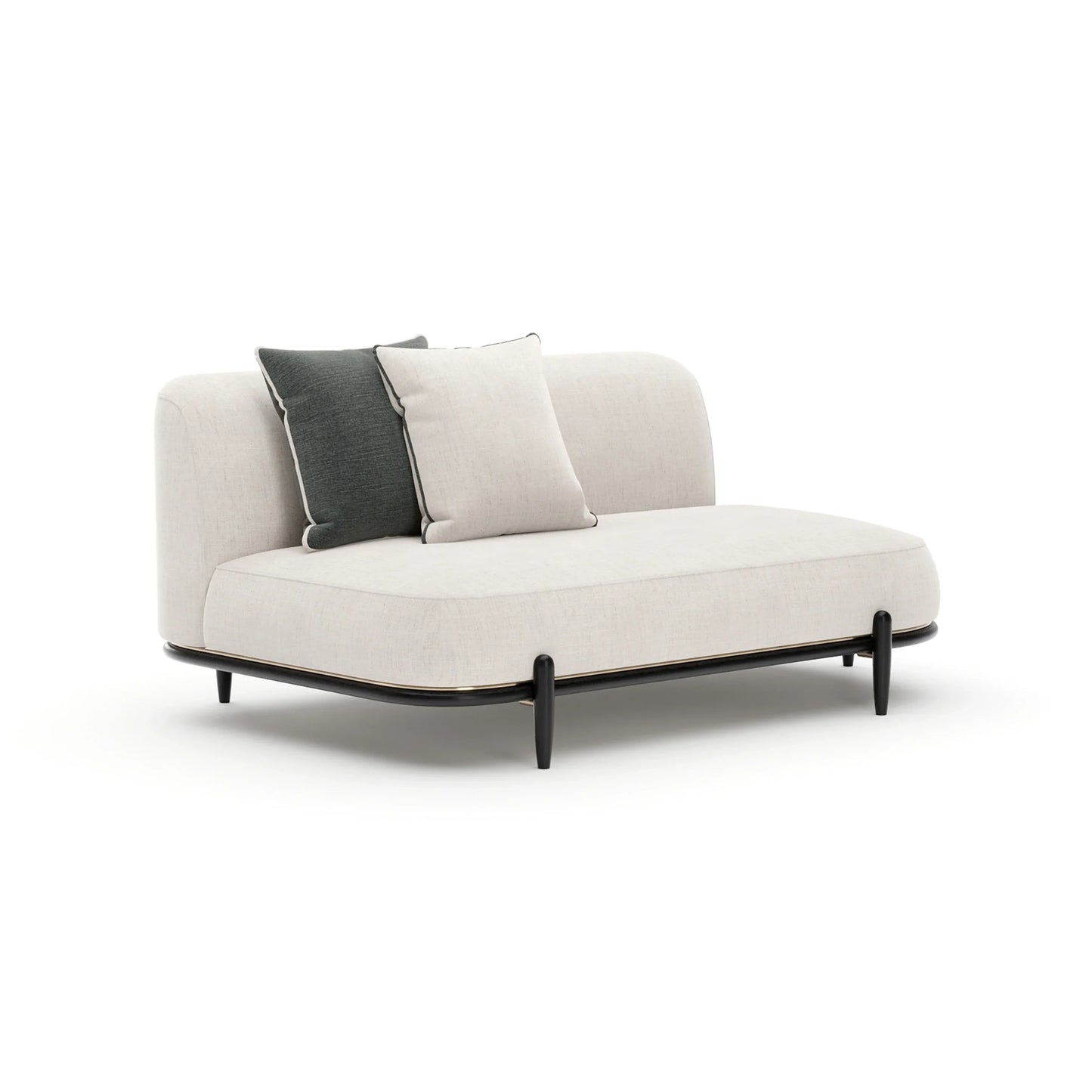 Madera Armless Raf Bumper - Oatmeal