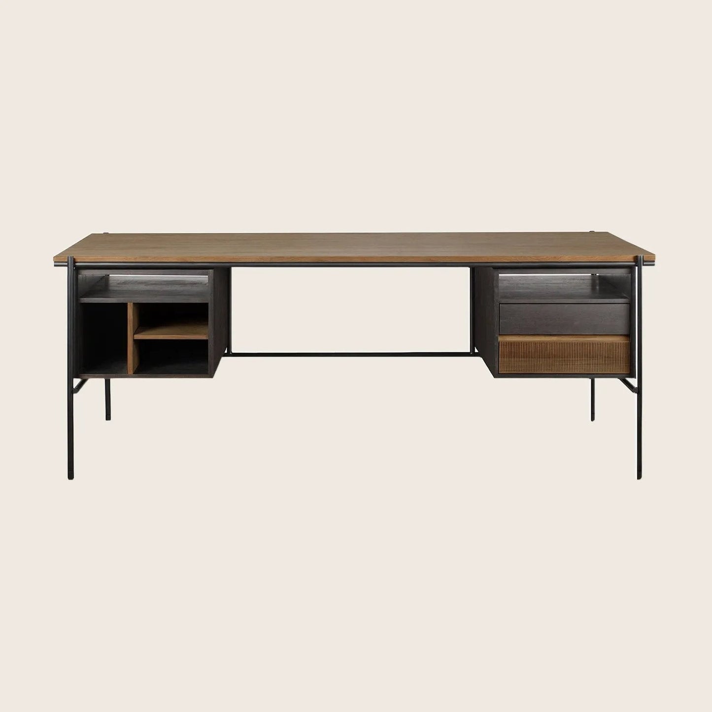 Oscar 2-Drawer Teak Desk
