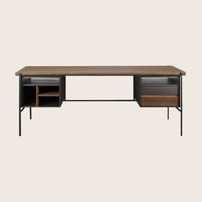 Oscar 2-Drawer Teak Desk