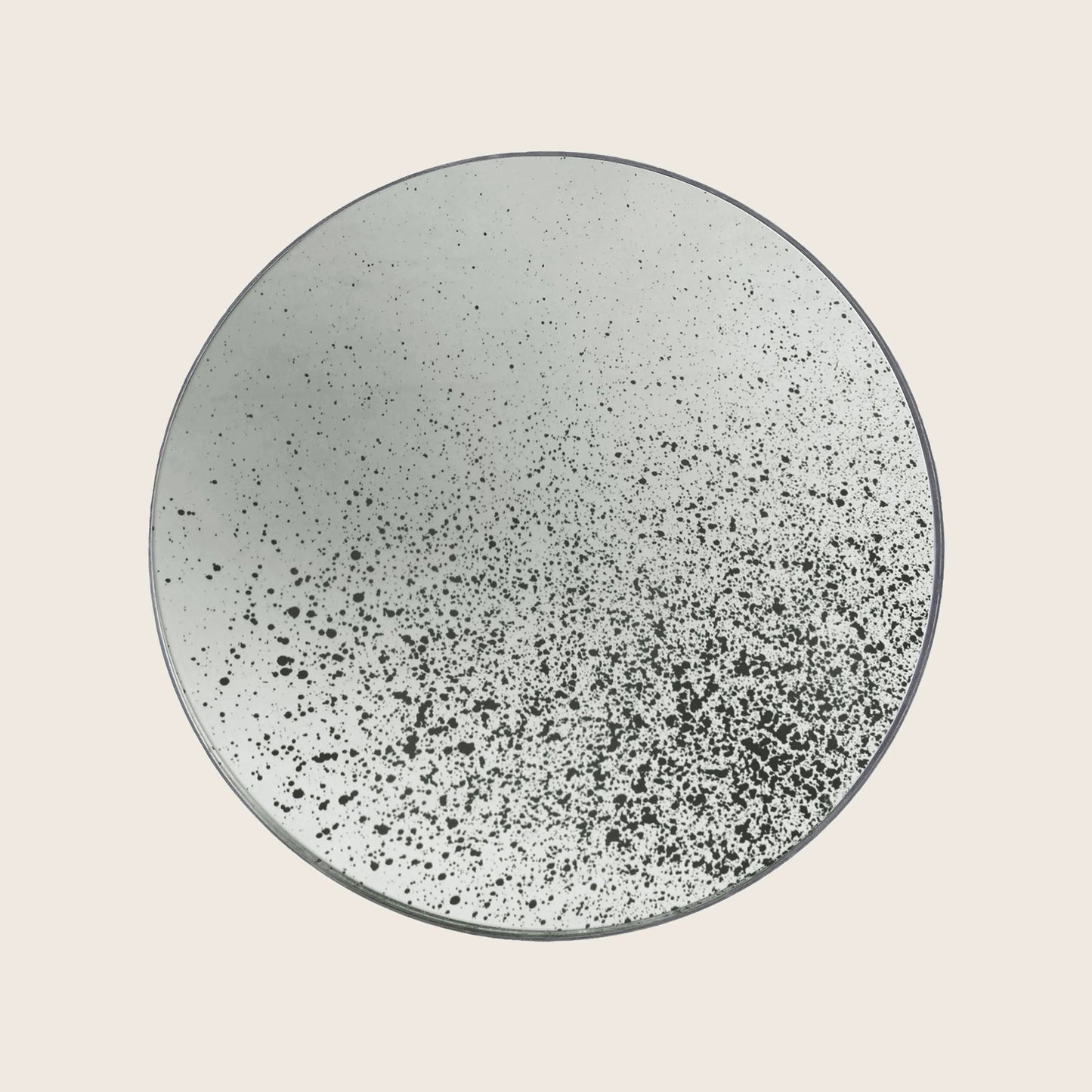 Aged Round Wall Mirror