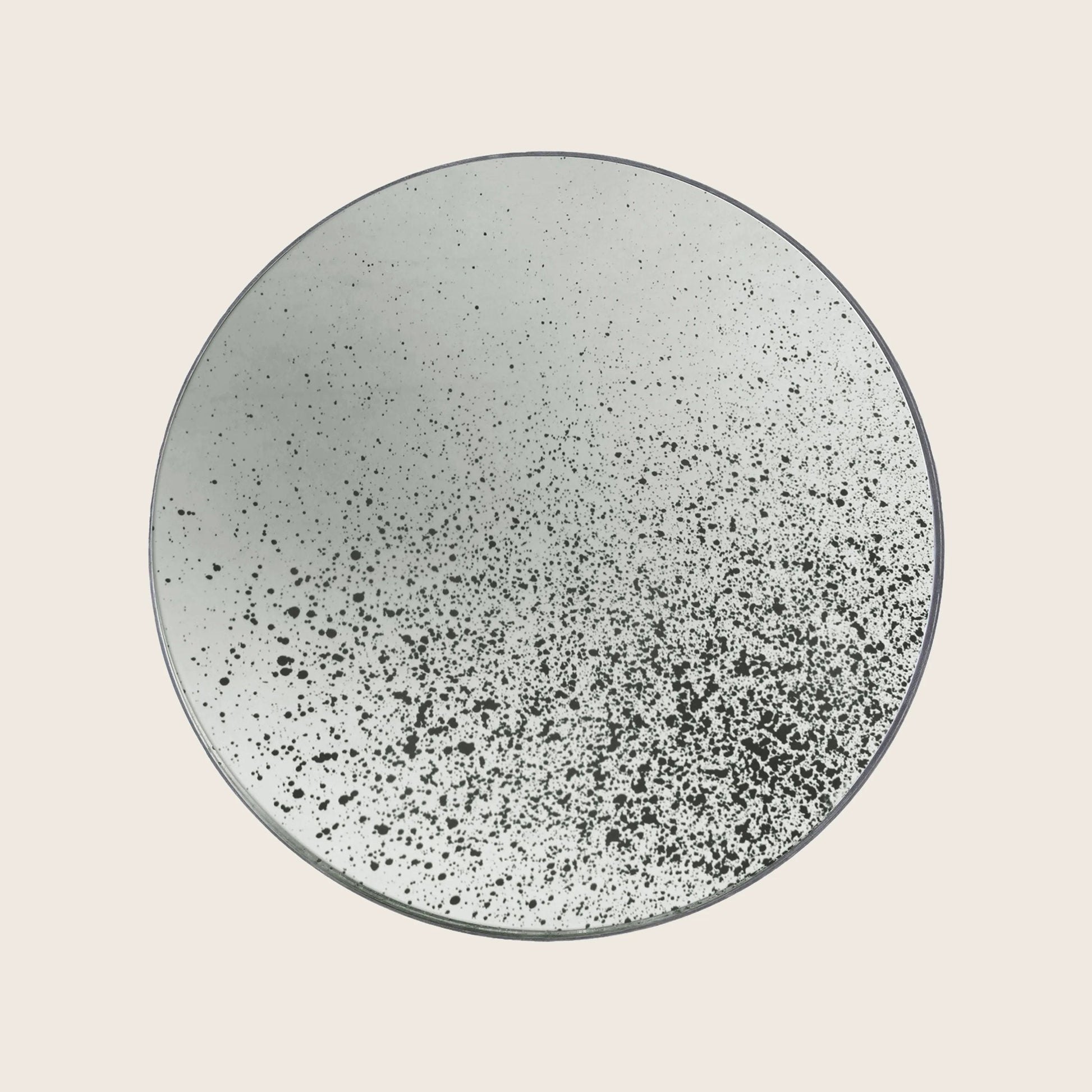 Aged Round Wall Mirror