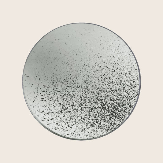 Aged Round Wall Mirror