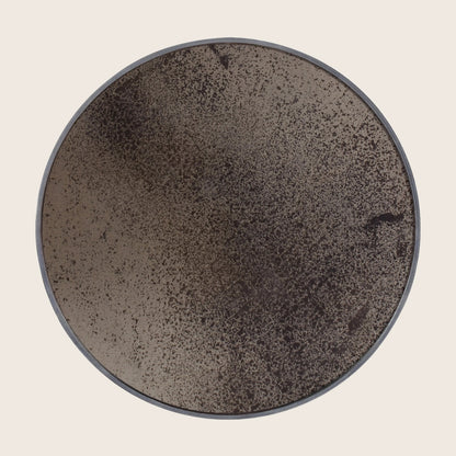 Aged Round Wall Mirror
