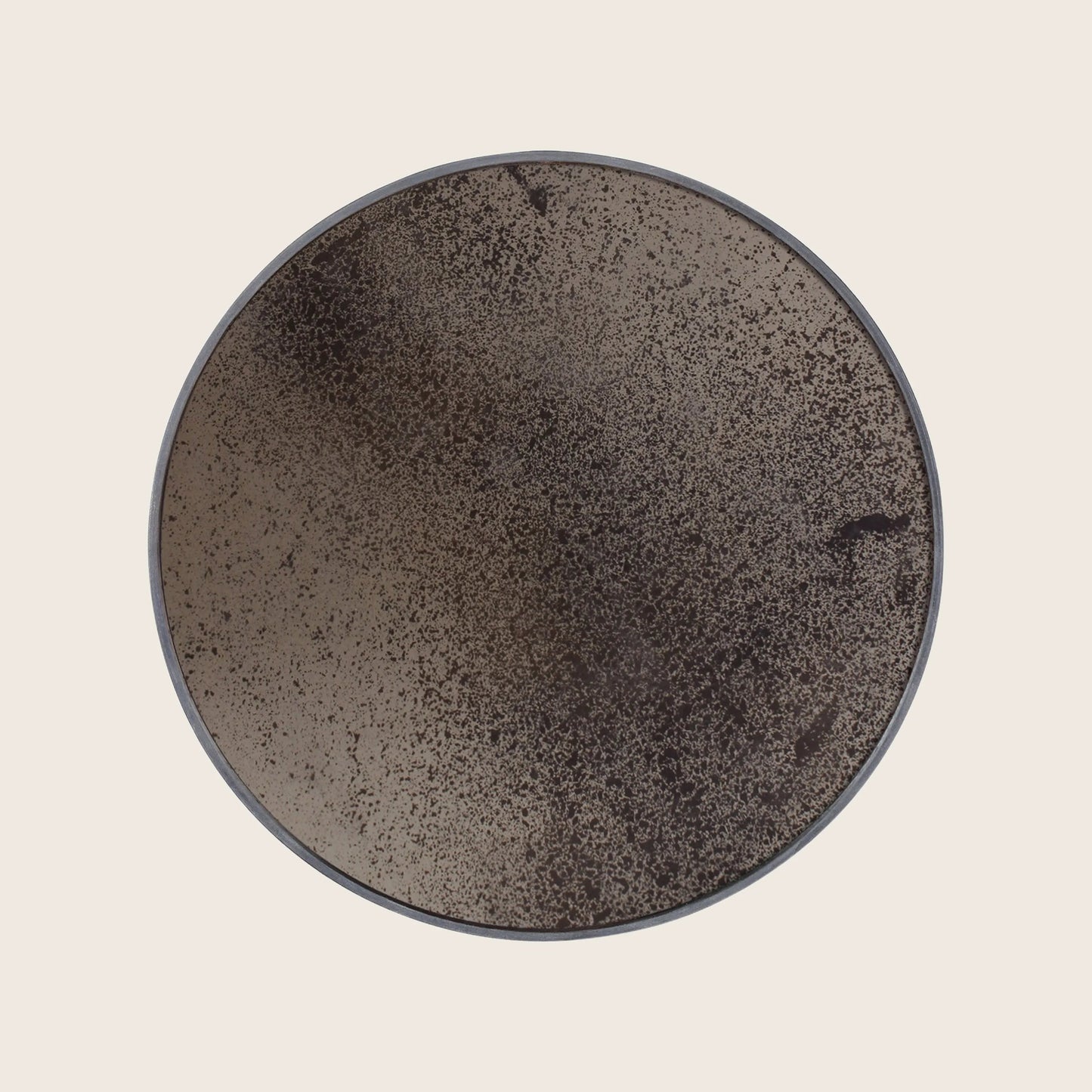 Aged Round Wall Mirror