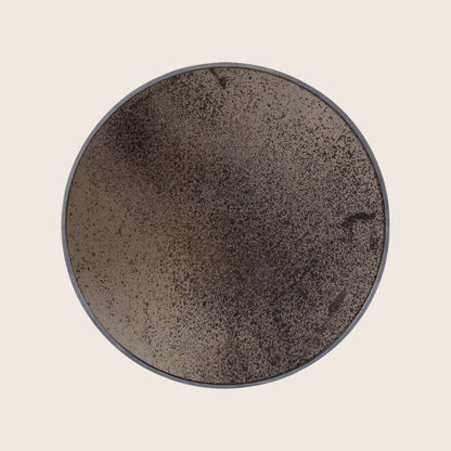 Aged Round Wall Mirror