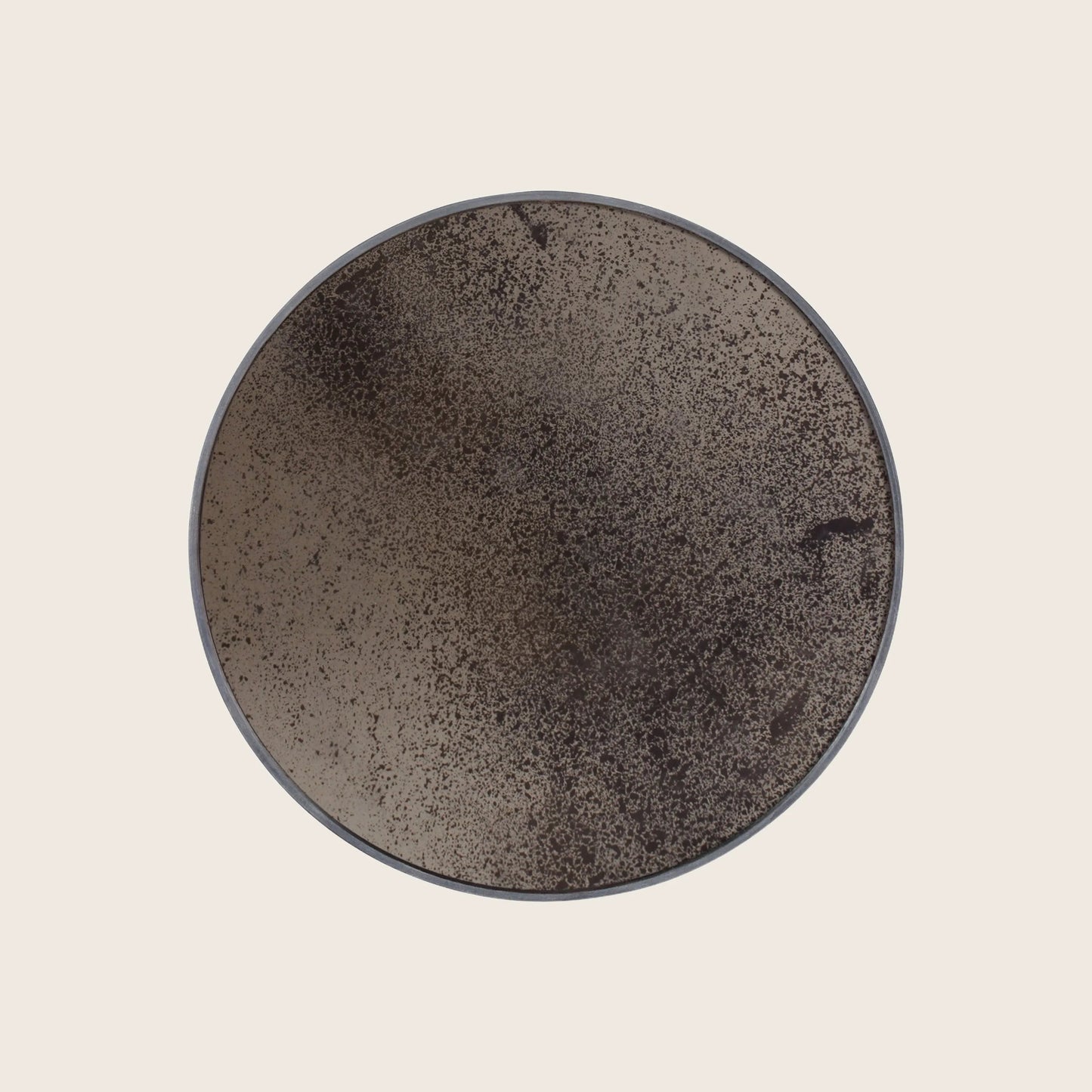 Aged Round Wall Mirror