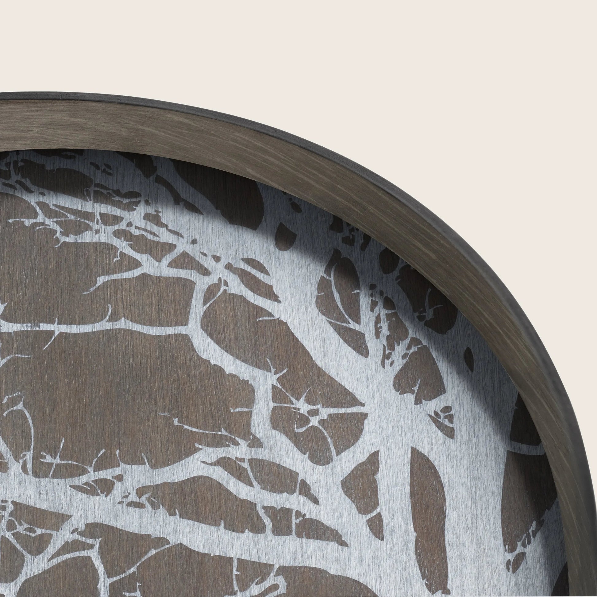 Round Wood Tree Tray