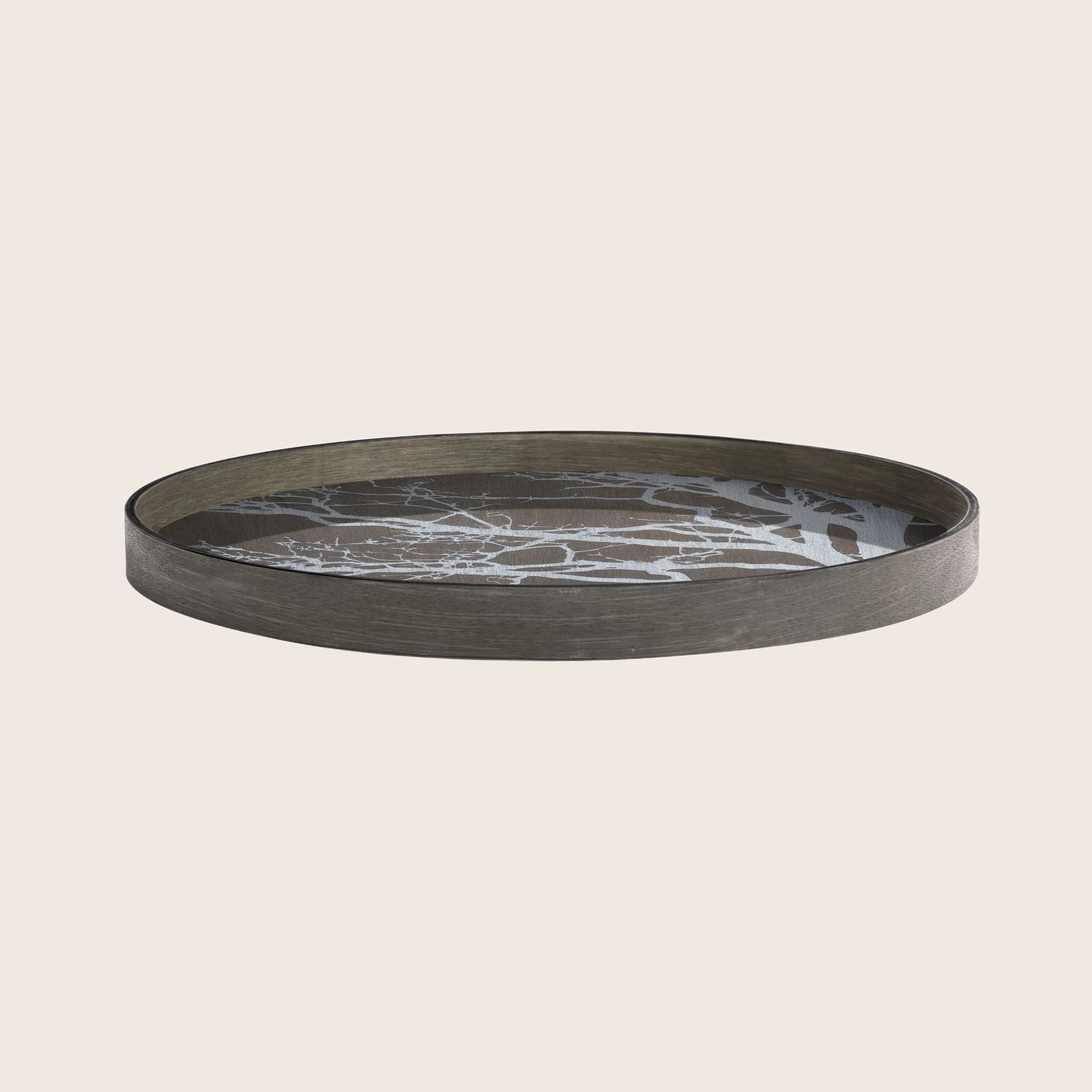 Round Wood Tree Tray