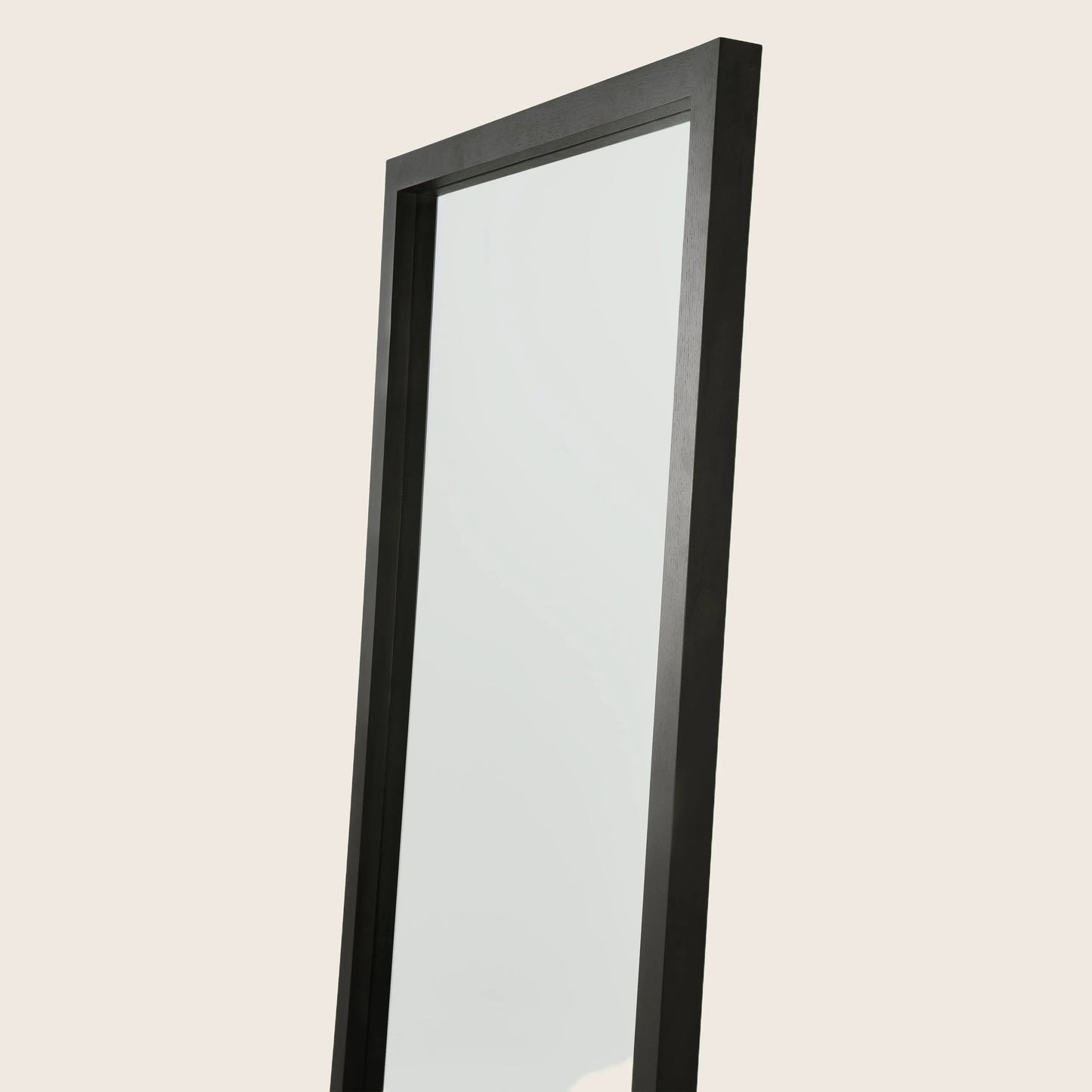 Oak Light Frame Floor Mirror