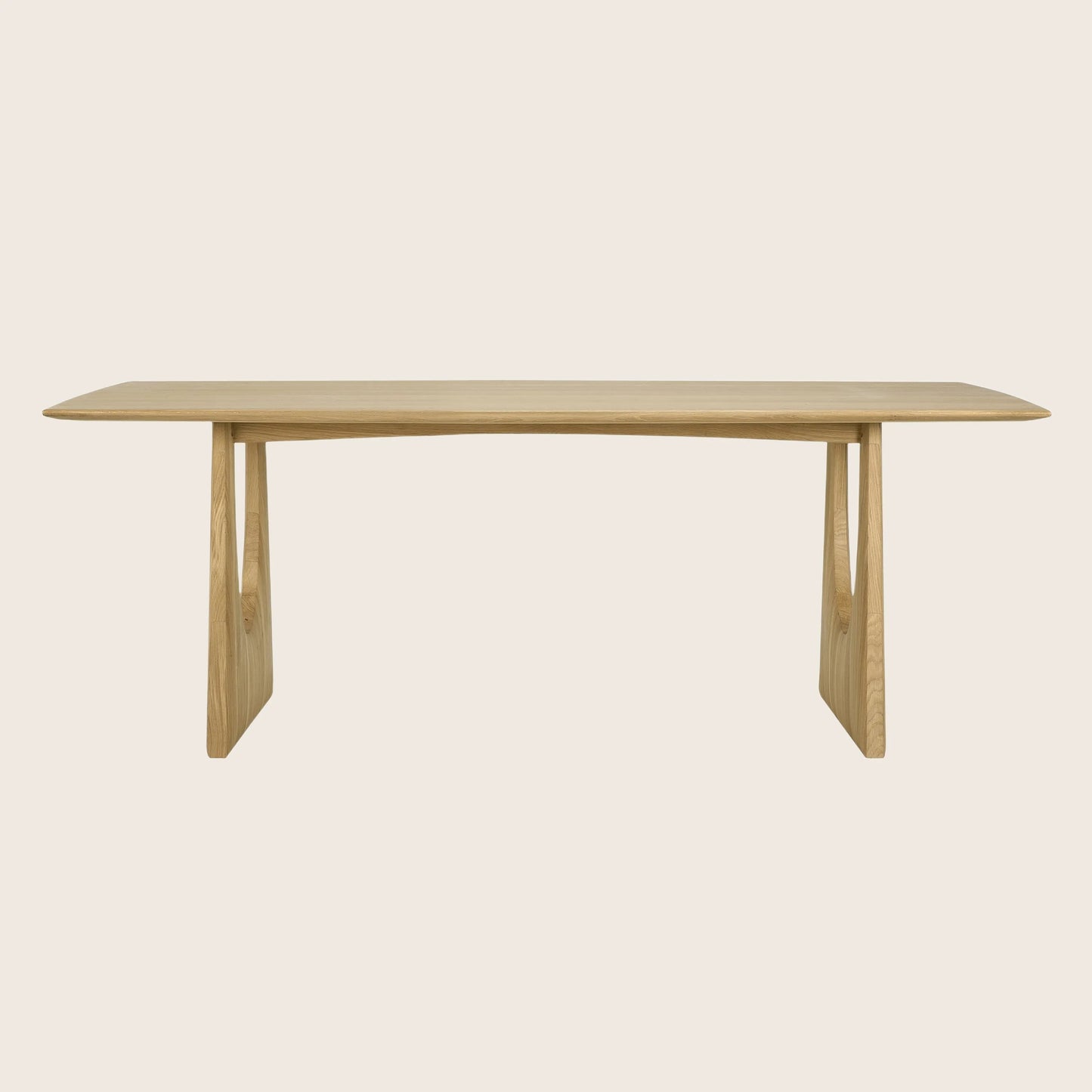 Oak Geometric Rectangular Dining Table