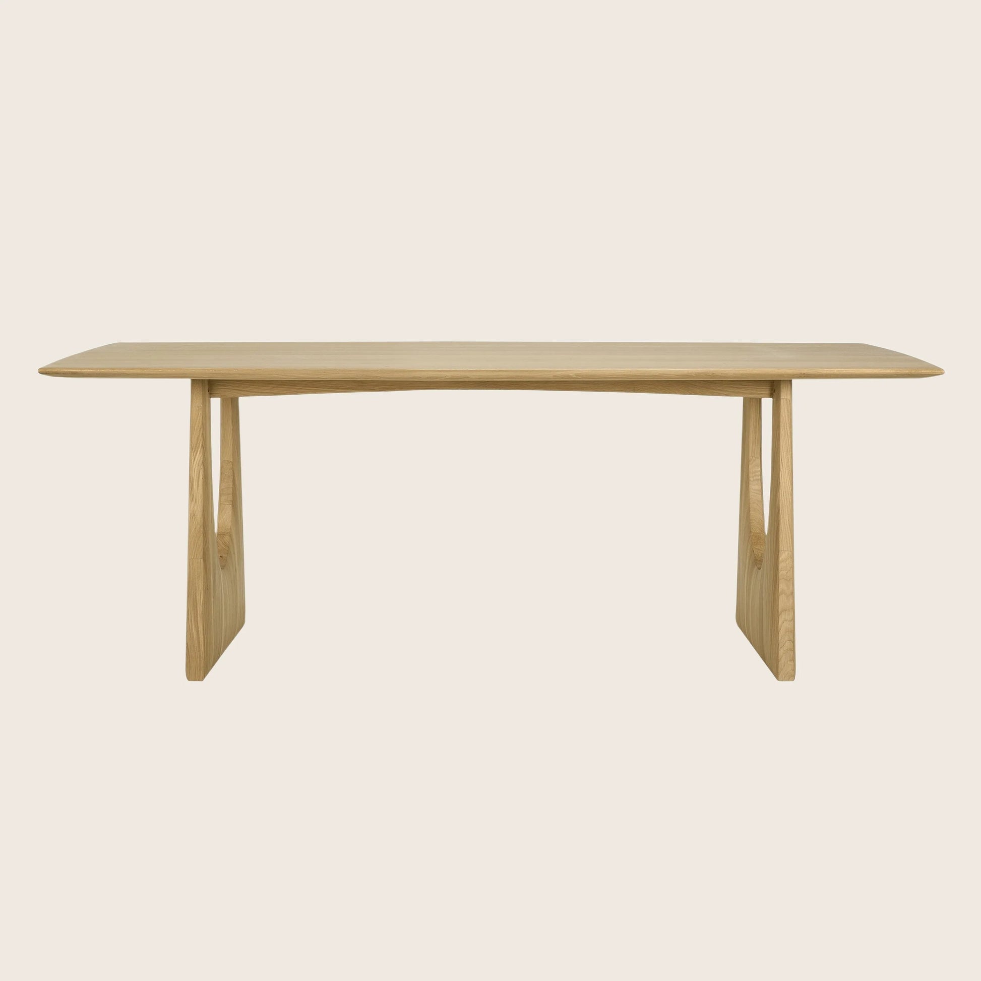 Oak Geometric Rectangular Dining Table