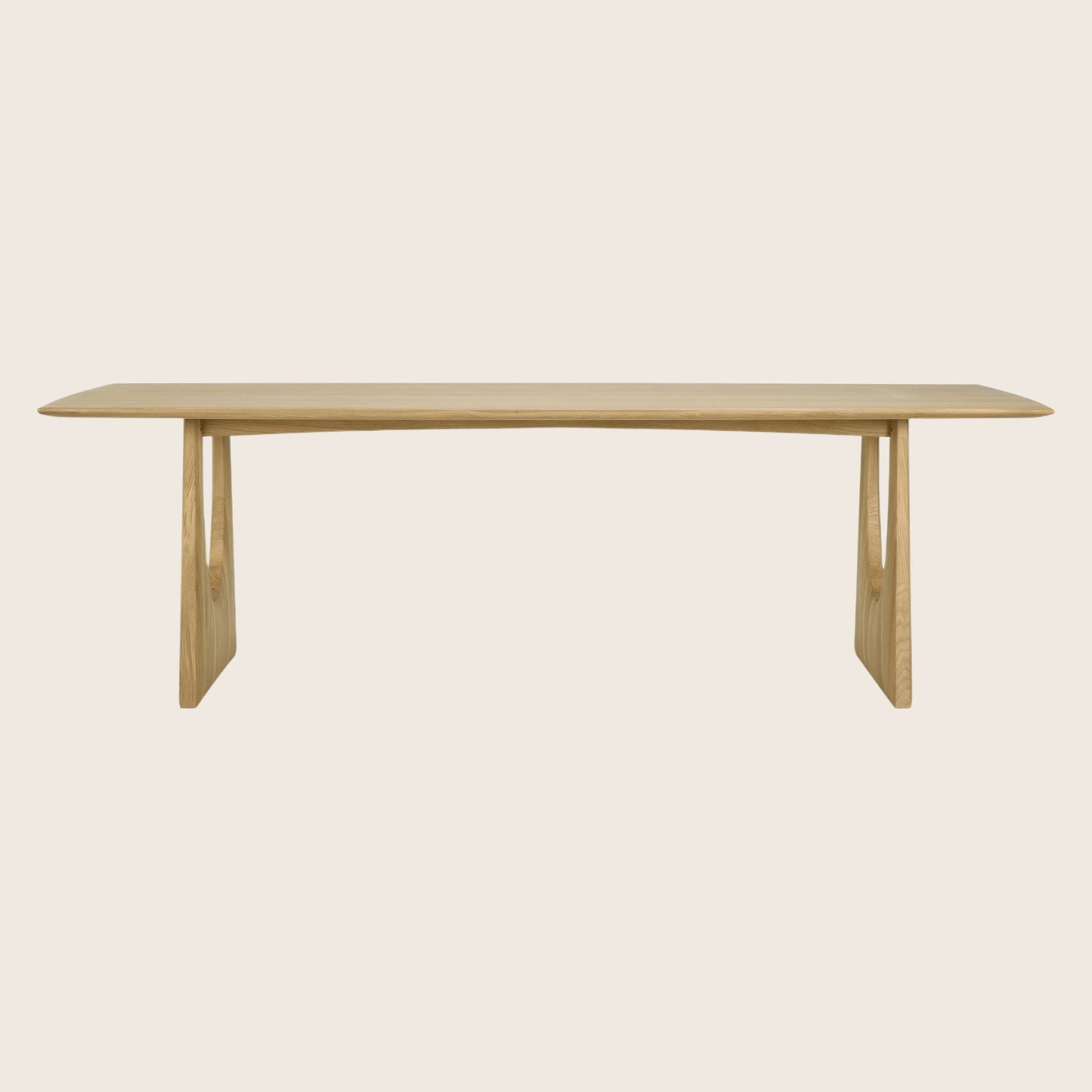 Oak Geometric Rectangular Dining Table