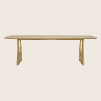 Oak Geometric Rectangular Dining Table
