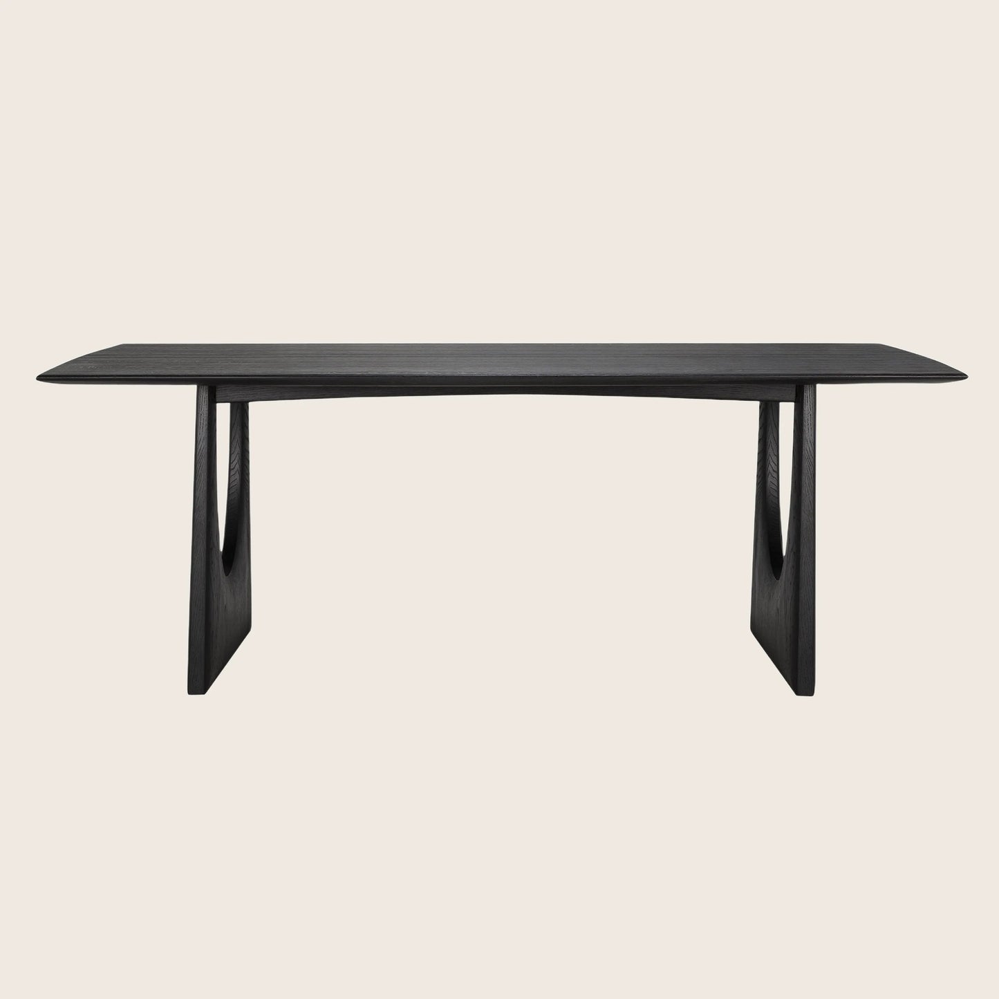Oak Geometric Rectangular Dining Table