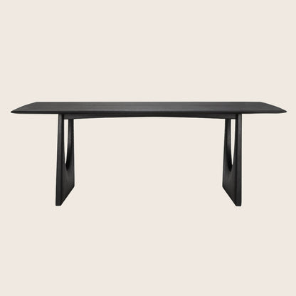 Oak Geometric Rectangular Dining Table
