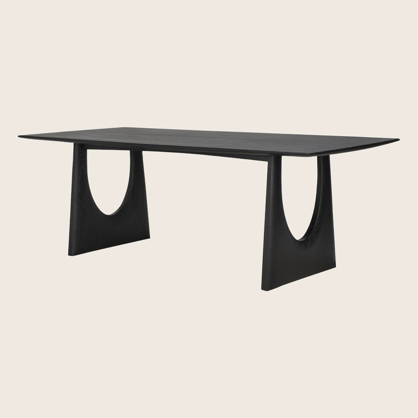 Oak Geometric Rectangular Dining Table