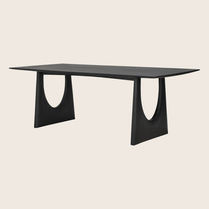 Oak Geometric Rectangular Dining Table
