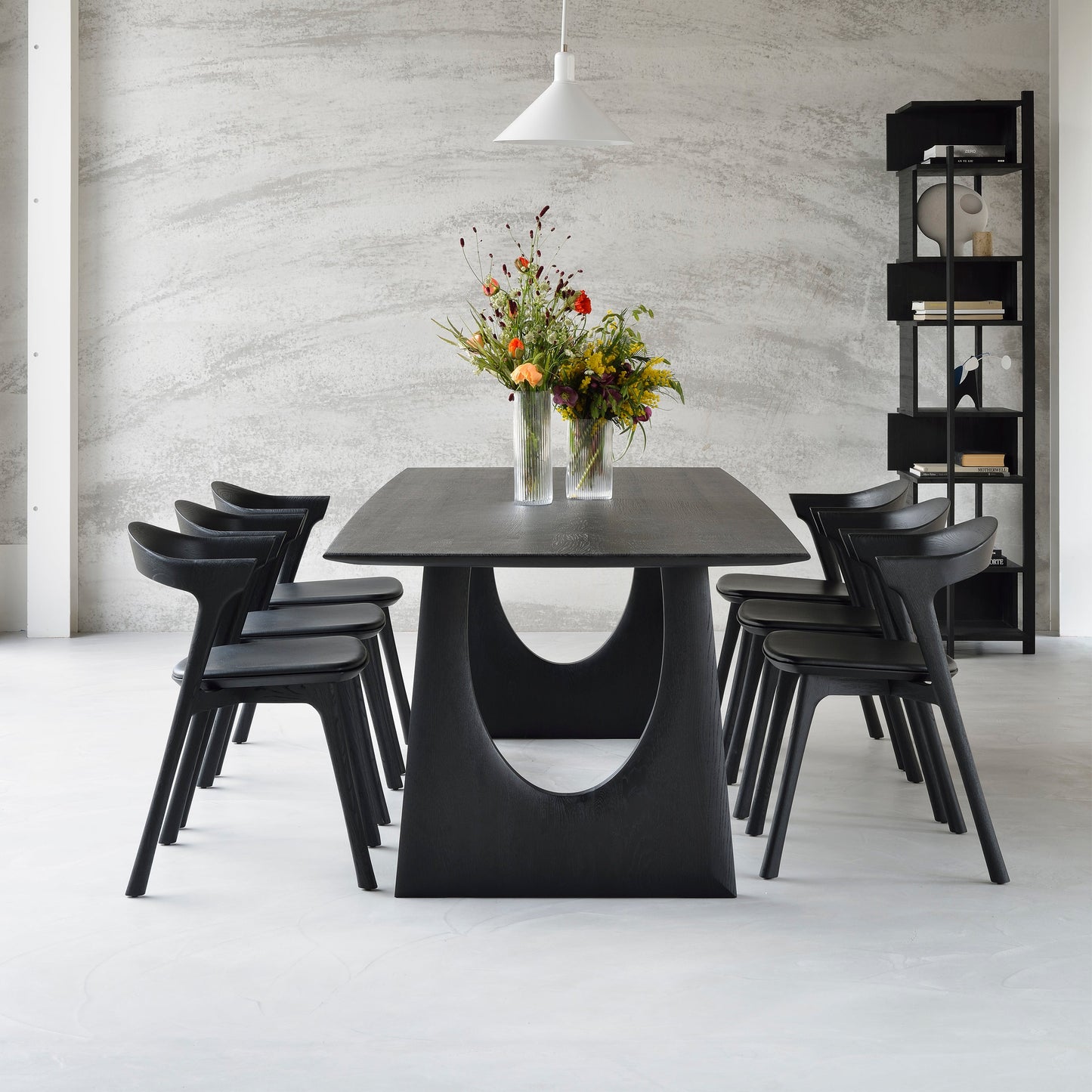 Oak Geometric Rectangular Dining Table