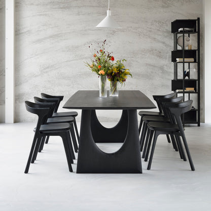 Oak Geometric Rectangular Dining Table