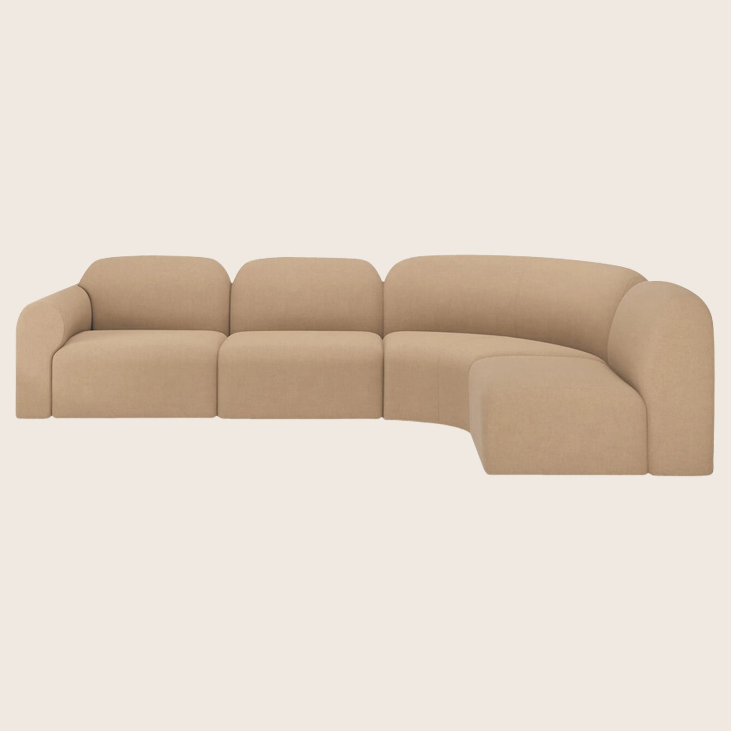 Bulky Modular 4-Piece Sectional