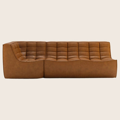 N701 Modular Leather Square-Corner Sectional