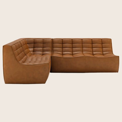N701 Modular Leather Square-Corner Sectional