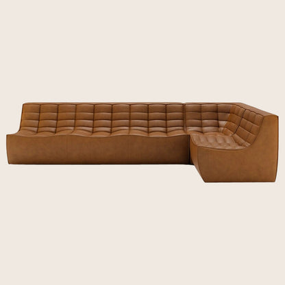 N701 Modular Leather Square-Corner Sectional