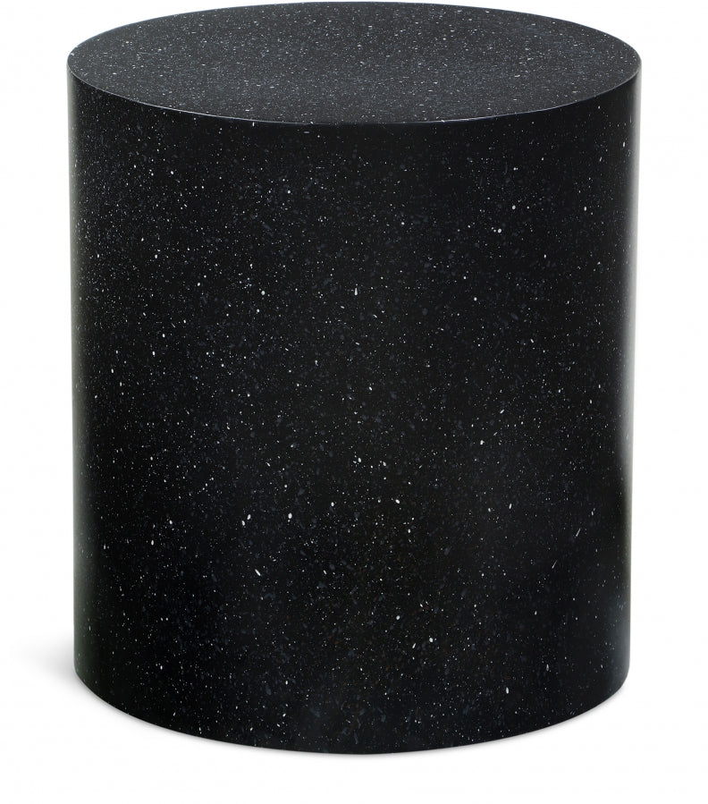 Terrazzo Terrazzo Pattern Iron End / Side Table - Black