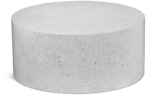 Terrazzo Terrazzo Pattern Iron Coffee Table - White