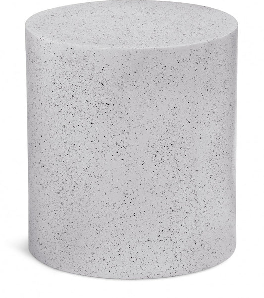 Terrazzo Terrazzo Pattern Iron End / Side Table - White