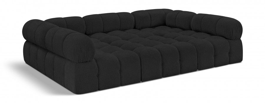 Ames 102" Boucle Fabric Upholstered 6pc. Modular Sectional - Black