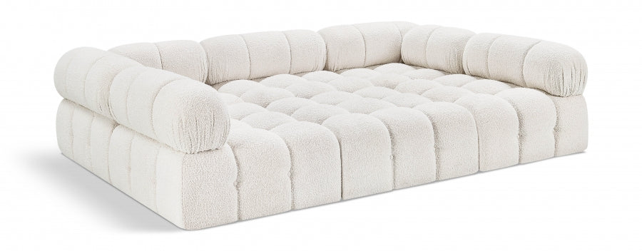 Ames 102" Boucle Fabric Upholstered 6pc. Modular Sectional - Cream