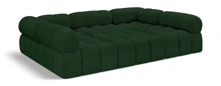Ames 102" Boucle Fabric Upholstered 6pc. Modular Sectional - Green