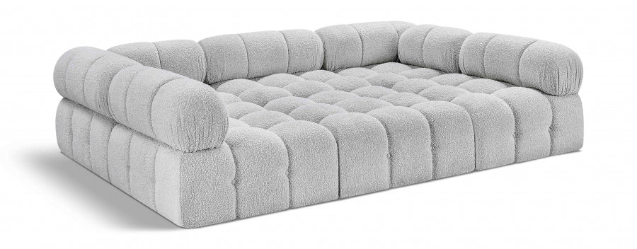 Ames 102" Boucle Fabric Upholstered 6pc. Modular Sectional - Grey