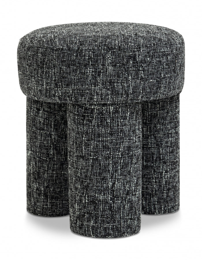 Larson Fabric Upholstered Stool - Black