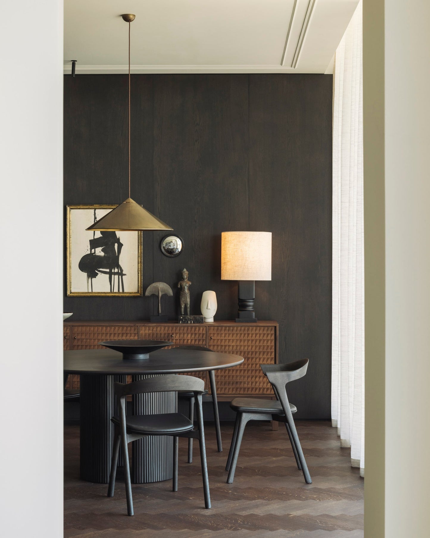 Dark Brown Roller Max Dining Table