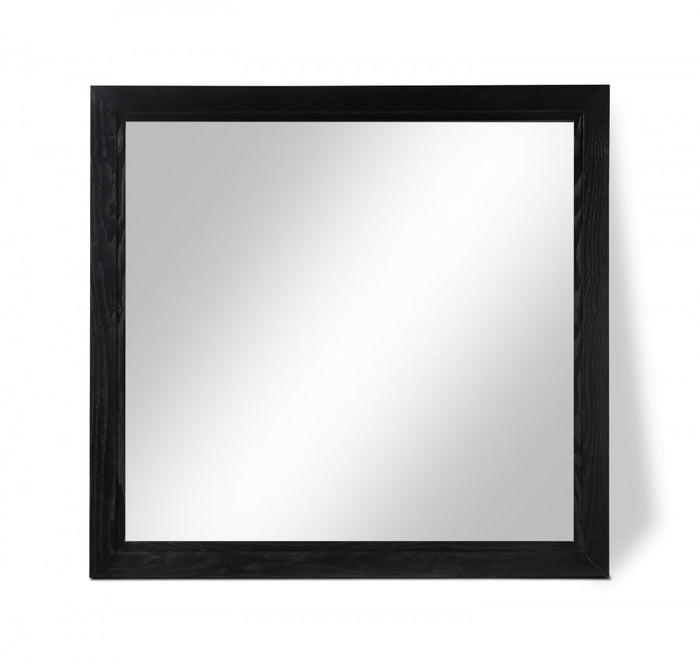 Kent Ash Wood Mirror - Black