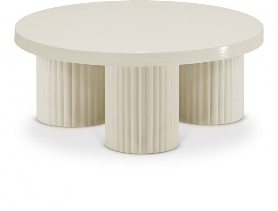Rhodes Iron Coffee Table - Cream