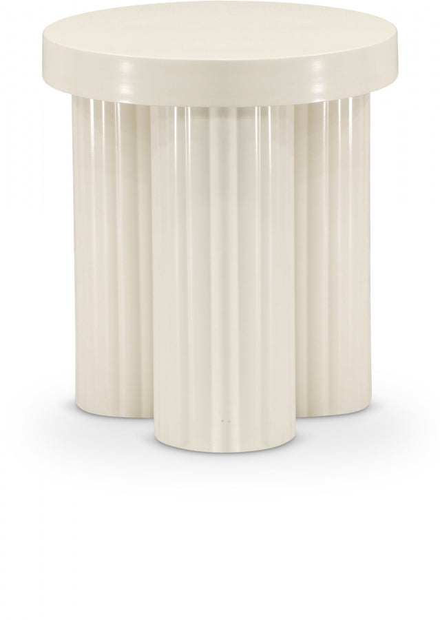Rhodes Iron End / Side Table - Cream
