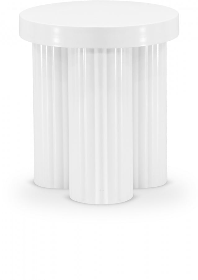 Rhodes Iron End / Side Table - White