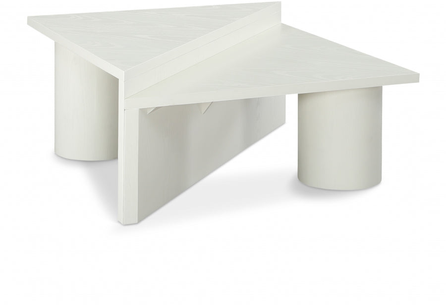 Pavillion Oak Veneer Coffee Table - White