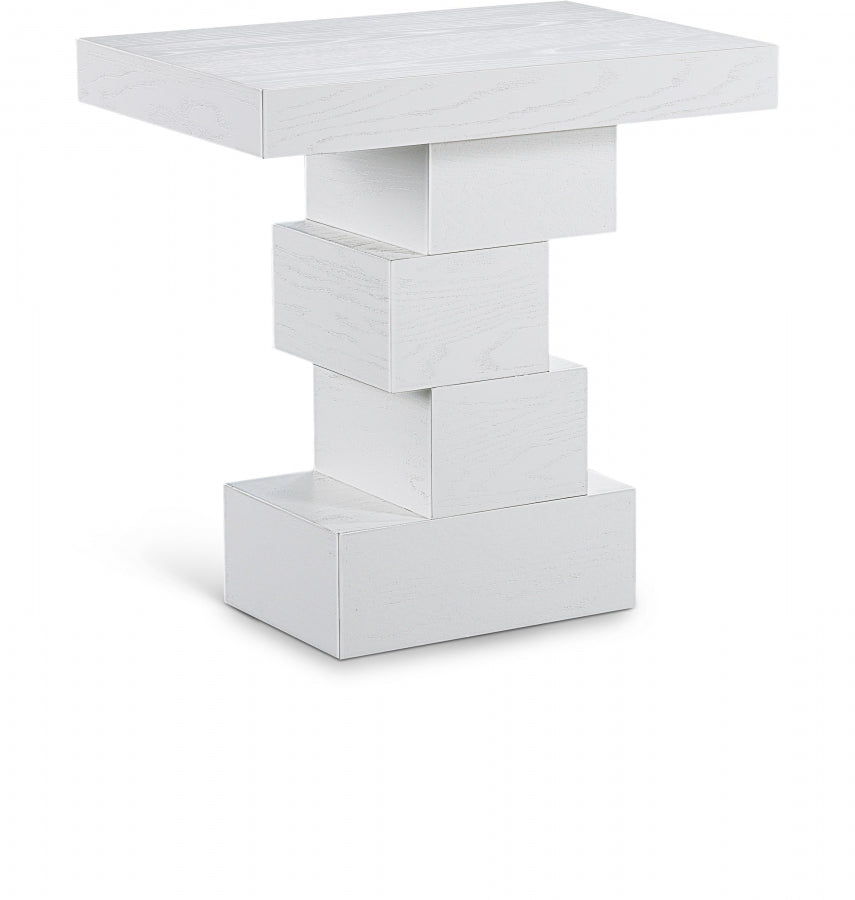 Westmount Ash Veneer End / Side Table - White