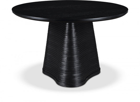 Bernada 48" Solid Wood And Oak Veneer Dining Table - Black