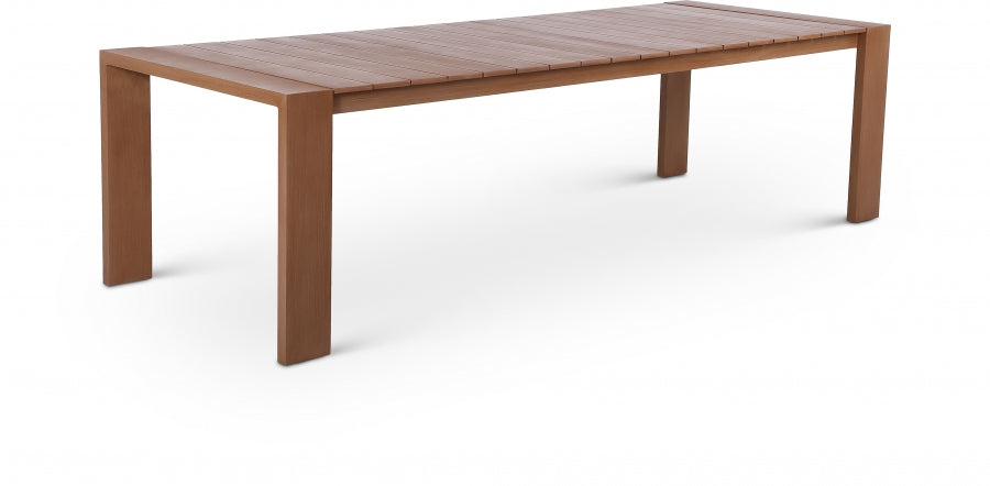 Maui 108" Aluminum Outdoor Patio Dining Table - Natural